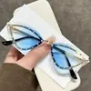 Nuevas Gafas de Sol Triangulares sin Montura Estilo Ojo de Gato con Borde de Diamantes de Puntos Europeas y Americanas Gafas de Sol Coloridas Gafas de Sol Oceánicas Tendencia