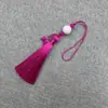 Xiangfei 8B-7 Loto Tallado Doble Borla Colgante Borla Traje Antiguo Dinastía Han Solapa Prensada Escalón Prohibido Estilo Antiguo Ropa con Espalda de Nube Accesorios