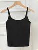 Camisola de espalda descubierta de belleza nueva 2024 para mujer con almohadilla para el pecho, copa fija, ropa interior y exterior, ropa interior ajustada que combina con todo.