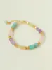 Pulsera de Turmalina de Cristal de Diseñador de Nicho Nueva para Mujer Ins Moda Fresca de Moda Pulsera Colorida