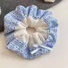 Estilo Universitario Oversized Fresco y Dulce Cuadros Goma para el Cabello Nueva Versátil Moda para Salir Scrunchie Cuerda para el Cabello Goma para el Cabello