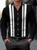 2026 Nova Camisa Masculina de Manga Longa Europeia e Americana Estampa Transfronteiriça Camisa Masculina Estilo Étnico Lapela Camisa de Botão