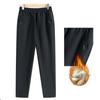 Pantalones de Mamá Ropa de Otoño e Invierno Pantalones para Mujeres de Mediana Edad y Ancianas Ropa Exterior Rectos Holgados Talla Grande Ropa de Abuela Pantalones Gruesos con Forro Polar