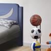 Estante de armazenamento para bolas de basquete escolar de chão multicamadas expositor de bolas sala de aula dormitório dormitório estante de armazenamento para vôlei futebol