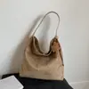 Bolsa Tote Fashion Maillard Feminina 2025 Outono Retro Alta Qualidade Casual Grande Capacidade Ombro Mão