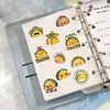 500 Piezas de Pegatinas de Rollo de Taco Dibujo Animado Comida Manual de Bricolaje Autoadhesivas Empaque Pegatinas para Sobres al por Mayor