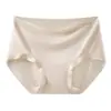 Bragas para mujer de modal, cintura media, sin costuras, finas, seda de hielo, transpirables, entrepierna de algodón, antibacterianas, entrepierna extendida