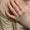 Anillo Minimalista Versátil de Bambú para Mujer, Estilo Fresco, Anillo Abierto Único para el Día a Día, Apilable, Anillo de Dedo Índice de Moda