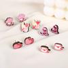 Pendientes de madera con forma de corazón, de moda transfronteriza, con diseño de dibujos animados de amor, para el Día de San Valentín, bonitos y pequeños pendientes de rosa.