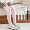 Calcetines Largos para Niña 2024, Calcetines Blancos de Primavera y Otoño, Calcetines de Longitud Media para Niños, Calcetines de Pantorrilla Estilo Coreano con Encaje de Lazo Dulce