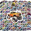 200 Peças de Adesivos de Caminhão Monstro, Carros de Desenho Animado, Veículos Bigfoot, Caminhões, Veículos de Transporte, Grafite, Adesivos Decorativos Legais