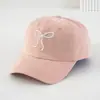 Item popular transfronteiriço: Boné de Baseball de Algodão Simples e Luxuoso para Homens e Mulheres, com Laço Bordado à Mão, Estilo Esportivo, Chapéu Versátil