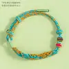 Festival del Bote del Dragón Cadena Colorida Zongzi DIY Colgante Portátil Hecho a Mano Pulsera para Niños con Cuentas Pulsera de Hilo Rojo para Mujeres