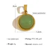 Accesorios de Colgantes para Collares Europeos y Americanos Transfronterizos, Accesorios de Joyería de Acero Inoxidable al por Mayor, Varios Colgantes de Piedra Natural DIY con Goteo de Aceite