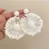 Pendientes de Estrella de Mar Estilo Vacaciones de Verano en la Costa, Aretes Versátiles Frescos y de Moda, Pendientes Únicos de Flor Grande Dopamina