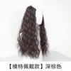 Pieza de peluca de extensión de cabello corrugado de agua de una pieza, pieza de peluca de cabello largo y rizado, pieza de peluca corrugada de agua