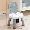 2026 Banquinho Infantil de Dinossauro em Plástico Estilo Minimalista Moderno com Encosto, Adequado para Uso em Creche e Casa, para Bebês Sentarem e Relaxarem