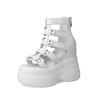 Sandalias Romanas y Botas de Nuevo Estilo para Mujer, Aumento de Altura de 14 cm, Populares Sandalias de Plataforma de Tacón Alto Peep-Toe con Suelas Gruesas y Diseño Hueco