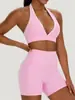 Estilo Europeu e Americano Color-Blocking Sexy Decote V Alça Costas Cruzadas Sutiã Esportivo Dupla Face Escovado Sutiã de Yoga Sutiã para Corrida Fitness 62718