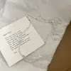 Collar Sencillo de Plata de Ley 925 con Forma de Frijol Plateado para Mujer Cadena para Clavícula con Perlas de Oliva y Grano de Arroz Diseño de Nicho Cadena Lisa Estilo Frío