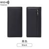 Nuevo Monedero para Mujer Antirrobo RFID Transfronterizo de PU Color Puro Ultrafino Soporte para Tarjetas de Crédito Hebilla con Cremallera Billetera Larga