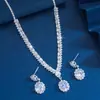 Collar con Borla de Gotas de Agua Brillantes de Diamante Completo para Vestido Elegante de Mujer Cena Personalidad Cadena para Clavícula Accesorios para Vestido de Novia Boda juego