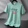 Venta al por mayor de fábrica camiseta de algodón de verano de manga corta para hombre y mujer manga media moda casual chaqueta de estudiante talla grande camiseta básica generación cabello