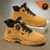 Zapatos de Hombre Martins de Caña Alta con Forro Polar de Invierno Zapatos de Trabajo Modernos para Combinar con Todo Zapatos de Algodón Cálidos de Suela Gruesa para Hombre Botines
