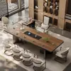 Nueva Mesa de Té de Pizarra con Textura de Madera Estilo Chino 2026 Modelo Nuevo Gama Alta Hervidor Integrado Estación de Té Totalmente Automática para Oficina