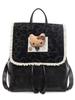 Mochila Estampada de Leopardo Transfronteiriça Feminina Grande Capacidade Casual Retro Estudante Bolsa Escolar Bolsa Saco Montanhismo Leve Mochila de Viagem