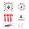Decoración Navideña Transfronteriza Tema de Fiesta Vajilla Traje Bandeja de Papel Desechable Suministros Navideños Bandeja para Cena de Árbol de Navidad