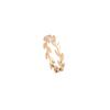 Anillo de Titanio y Acero Inoxidable con Hoja Fresca y a la Moda, Oro de 18k, Acero Inoxidable, Dedo Índice, Corte de Ratán, Ramas de Sauce, Personalidad Femenina
