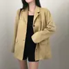 Nueva colección de invierno coreana 2026: blazer de gamuza estilo americano retro de nicho, top holgado y casual para mujer