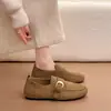 Mocasines Estilo Old Money Vintage para Mujer, Nueva Colección de Otoño, Hebilla Metálica, Tacón Oculto, Para el Trabajo, Casual, Versátiles, Estilo Birkenstock, Modernos