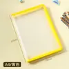 Bolsa de Almacenamiento Transparente con Patrón Diagonal A6 Cremallera Impermeable de PP Bolsa para Documentos Gran Capacidad Estudiante Papelería Portatarjetas de Identificación Venta al por Mayor