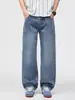 Ropa para Hombre / Primavera 2026 Jeans Retro High Street para Hombre, Corte Recto Holgado, Pantalones Casuales Versátiles, Pierna Ancha Larga Holgada