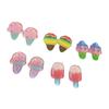 Color acrílico serie de helados de dibujos animados accesorios para el cabello colgante de collar pendientes accesorios de joyería DIY al por mayor