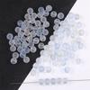 50 cuentas sueltas de vidrio transparente esmerilado en polvo dorado de dos piezas, hechas a mano, para collares, pulseras y pendientes, accesorios de fábrica.