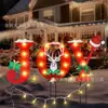 Amazon Christmas Yard Sign Large White Joy Scene Silhouette Outdoor Garden Party Decoration Sign