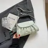 Estilo Popular de Este Año Bolso Pequeño Plegado para Mujer 2025 Nueva Moda de Verano Bolso Cruzado de Hombro con Cadena Bolso Cuadrado Pequeño