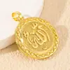 Europeu e Americano Transfronteiriço Novo Produto Cobre Banhado a Ouro Disco Totem Pingente Feminino DIY Moda High-End Pingente Acessórios de Joias
