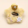 Novo Presilha de Cabelo de Coelho com Laço, Fofa e Versátil, Adequada para Meninas, Presilha para Franja, Presilha de Pelúcia BB, Piranha Infantil, Acessório de Cabelo