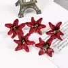 Flores Artificiales para Bodas, Serie Roja Materiales DIY, Flores de Rosa, Peonías, Hortensias, Flores Falsas con un Toque de Alta Gama y Realista