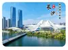 Imanes de Vidrio de la Ciudad de Changsha: Montañas Famosas, Templos Antiguos, Edificios Urbanos del Río Xiang, Pegatinas Decorativas, Textiles del Hogar, Recuerdos de Viaje, Artículos Decorativos