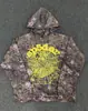 Sudadera con capucha de forro polar grueso de peso pesado 450 g, original de ultramar, para hombre, con estampado de espuma de Araña Sp5Der