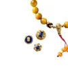 S95 Acessórios Banhados a Ouro Prata Pulseira de Contas Lápis Lazúli Contas Espaçadoras DIY com Contas Soltas Material para Mãos com Contas Acessórios de Joias