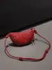 Bolsa Croissant de Pele de Ovelha Tanning Vegetal Bolsa Cupcake Nicho Vintage Ode Bolsa de Ombro de Couro Genuíno Versátil Tendência Bolsa Transversal Feminina