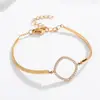 Pulsera de Acero de Titanio, Mitad Pulsera Mitad Cadena, Conserva el Color, Elegante, Joyería de Nicho, Lujo Ligero, Estilo Vintage, Gama Alta, Incrustada con Circonita, Pulsera con Brillo Fino