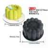 Molde de Mousse para Pastel Estilo Francés con Ranuras, Redondo, Cuadrado, Forma de Corazón, de 4 Pulgadas, Moldes de Silicona para Hornear Postres de Chocolate