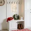 Decoraciones colgantes de interior LED de arte en hierro, un imprescindible para Navidad, Decoración de ambiente, Iluminación blanca cálida, Viene con un gancho para colgar en la pared